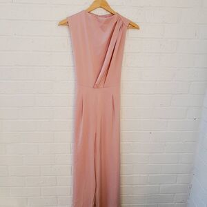 Jumpsuit L.IY.L BLUSH Satin Feel Sleeveless Evening Wedding Resort Attire sz:S/M